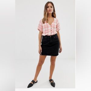 New Look Black Denim Skirt